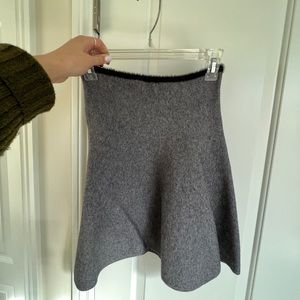 Zara grey mini skirt with black accent around the waist. Size medium